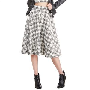 B/W Gingham Sugar Skull Skirt from ModCloth 2X💀💀